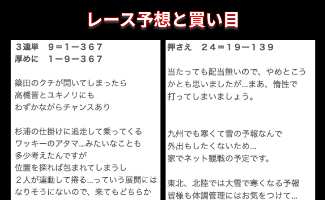 競輪予想ブログふぬ 投稿内容1
