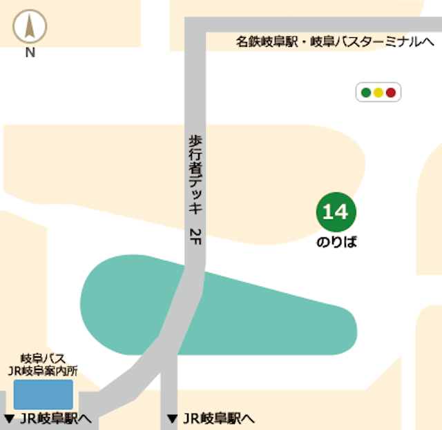 岐阜競輪場　バスマップ