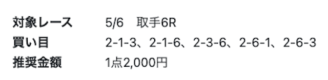 チャリ活　無料予想　2024年5月6日取手6R