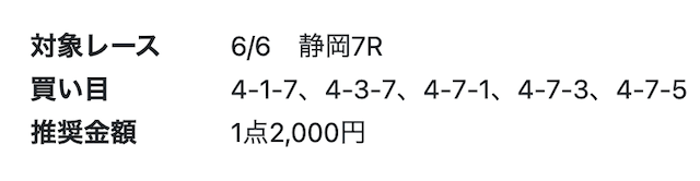 チャリ活　買い目