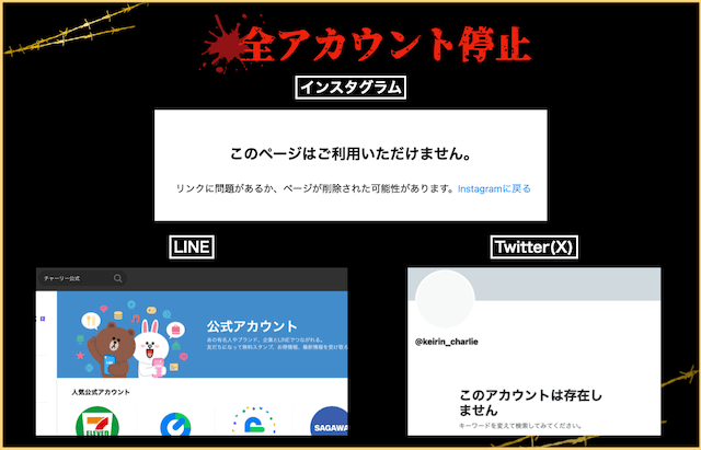 競輪投資家チャーリー　全アカウント停止