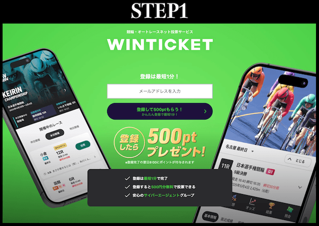 競輪の賭け方　STEP1